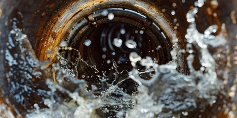 cast iron sewer line image