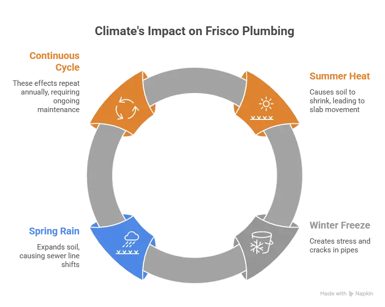 frisco tx climate impact on plumbing