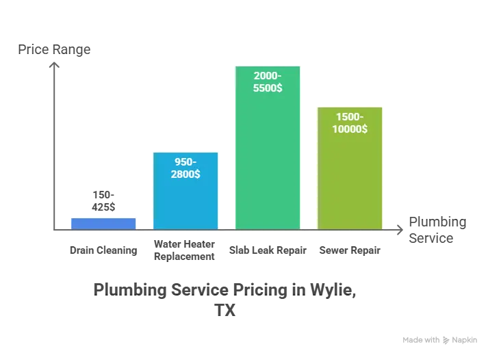 wylie tx plumber cost chart 2026 water heater slab sewer prices 1 1